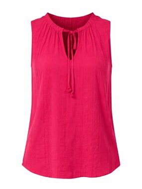 Tribal Raspberry Sleeveless Blouse XS Boho Top
